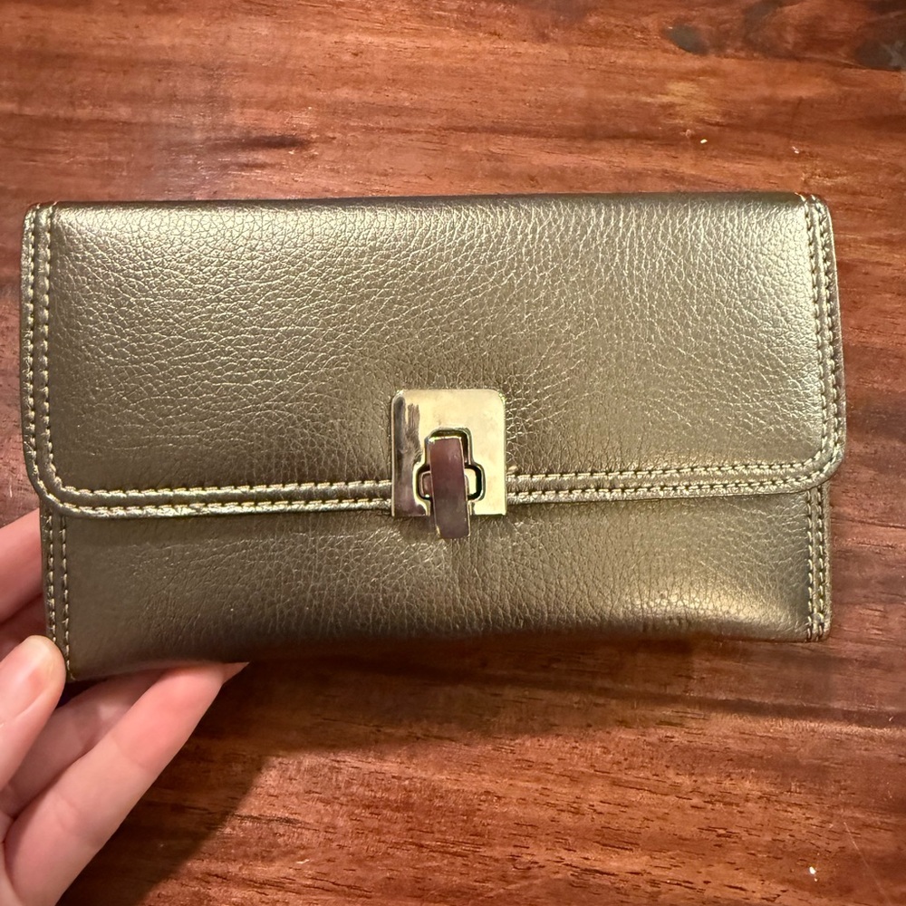 Elegant Metallic Clutch Wallet